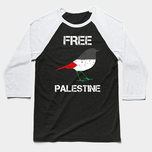 Free Palestine Freedom For Gaza And Jerusalem Baseball T-Shirt by mangobanana